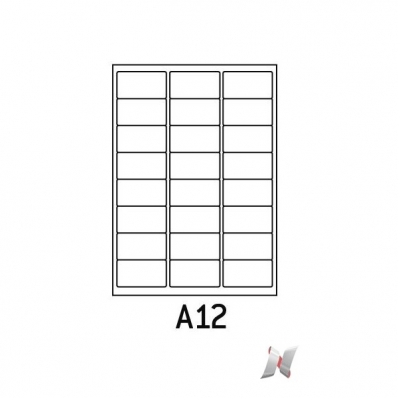 Image Boite de 100 planches de 24 étiquettes 63,5x33,9mm 7210998F 01